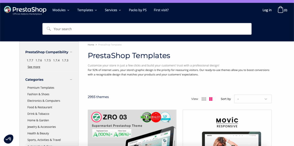 PrestaShoptemplates PrestaShop Templates